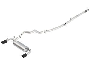 Ford Focus RS Performance Exhaust - Borla - ATAK, Cat Back - Black Chrome - `16-`18