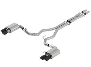 Ford Mustang Performance Exhaust - Borla - Cat Back ATAK - Black Chrome - `18-`23