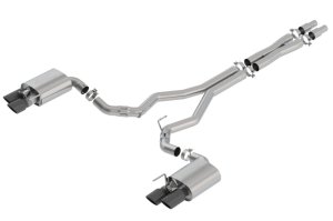 Ford Mustang Performance Exhaust - Borla - Cat Back ATAK - Black Chrome - `18-`23