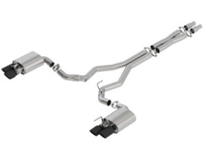 Ford Mustang Performance Exhaust - Borla - Cat Back ATAK - Black Chrome - `18-`23