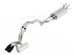 Lincoln Navigator Performance Exhaust - Borla - Cat Back Touring - Black Chrome - `18-`24