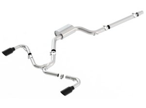 Volkswagen GTI Performance Exhaust - Borla - S-Type Cat Back - Black Chrome - `18-`21