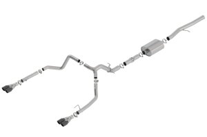 GMC Sierra 1500 Performance Exhaust - Borla - ATAK Cat Back - Black Chrome - `19-`23