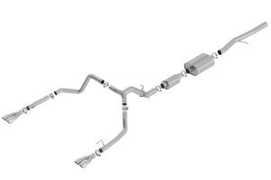 GMC Sierra 1500 Performance Exhaust - Rear - Borla - S-Type Cat Back - Chrome - `19-`23