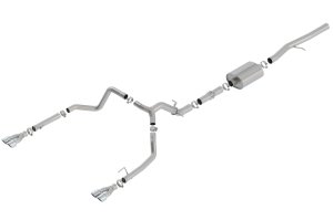 Chevrolet Silverado 1500 Performance Exhaust - Borla - Cat Back ATAK - Chrome - `19-`23