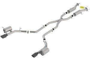 Dodge Durango SRT Performance Exhaust - Borla - Cat Back ATAK 2.75in - Black Chrome - `18-`25