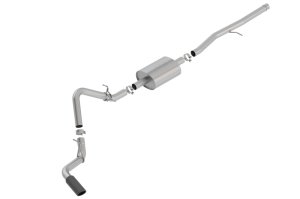 Chevrolet Silverado 1500 Performance Exhaust - Rear - Borla - Cat Back, S-Type - Black Chrome - `19-`25