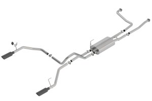 Nissan Titan Performance Exhaust - Borla - S-Type Cat Back - Black Chrome - `16-`24