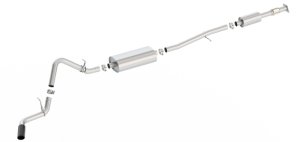Chevrolet Silverado 1500 Performance Exhaust - Single Side Exit - Borla - S-Type Cat-Back - Black Chrome - `19-`25