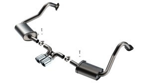 Porsche 718 Boxster S Performance Exhaust - Borla - S-Type - `17-`24