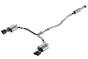 Toyota Camry XSE Performance Exhaust - Rear - Borla - Cat Back, S-Type, Dual Split Rear Exit - Black Chrome - `18-`24