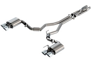 Ford Mustang Performance Exhaust - Borla - Cat Back, ATAK - Chrome - `20-`23