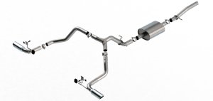 Chevrolet Silverado 1500 Performance Exhaust - Side - Borla - S-Type Cat-Back - Bright Chrome - `19-`25