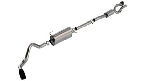 Ford F-250 Super Duty Performance Exhaust - Borla - S-Type Cat-Back - Black Chrome - `20-`25