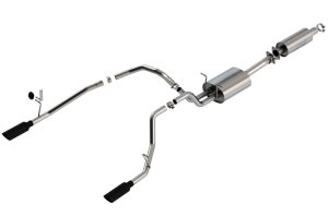 Ram 1500 Performance Exhaust - Rear - Borla - S-Type Cat Back - Black Chrome - `19-`23