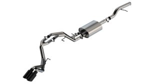 Chevrolet Tahoe Performance Exhaust - Borla - Touring Cat Back - Black Chrome - `21-`25 Chevrolet Tahoe Performance Exhaust - Borla - Touring Cat Back - Black Chrome - `21-`25