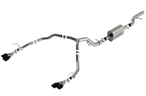GMC Yukon Performance Exhaust - Rear - Borla - S-Type Cat Back - Black Chrome - `21-`25