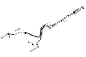 Ford F-150 Performance Exhaust - Rear - Borla - Cat Back S-Type - Bright Chrome - `21-`25