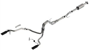 Ford F-150 Performance Exhaust - Rear - Borla - Cat Back S-Type - Black Chrome - `21-`25 Ford F-150 Performance Exhaust - Rear - Borla - Cat Back S-Type - Black Chrome - `21-`25
