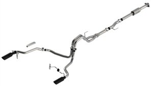Ford F-150 Performance Exhaust - Borla - Cat Back ATAK - Black Chrome - `21-`25