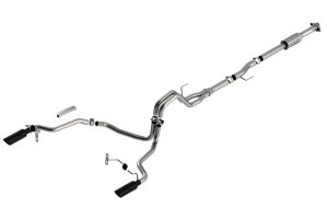 Ford F-150 Performance Exhaust - Borla - Cat Back ATAK - Black Chrome - `21-`25