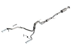 Ford F-150 Performance Exhaust - Rear - Borla - Cat Back S-Type - Bright Chrome - `21-`25