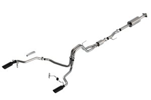 Ford F-150 Performance Exhaust - Borla - Cat Back S-Type - Black Chrome - `21-`25
