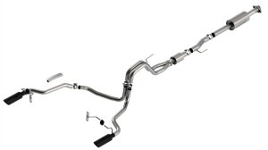 Ford F-150 Performance Exhaust - Borla - Cat Back S-Type - Black Chrome - `21-`25
