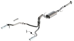 Ford F-150 Performance Exhaust - Rear - Borla - Cat Back S-Type - Bright Chrome - `21-`25 Ford F-150 Performance Exhaust - Rear - Borla - Cat Back S-Type - Bright Chrome - `21-`25
