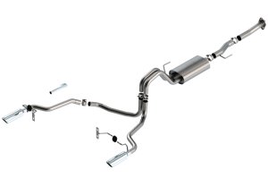 Ford F-150 Performance Exhaust - Rear - Borla - Cat Back S-Type - Bright Chrome - `21-`25