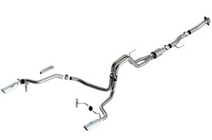 Ford F-150 Performance Exhaust - Rear - Borla - Cat Back ATAK - Chrome - `21-`25