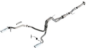 Ford F-150 Performance Exhaust - Rear - Borla - Cat Back ATAK - Chrome - `21-`25