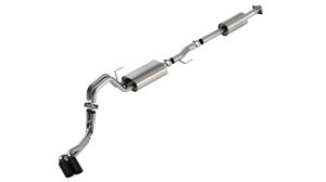 Ford F-150 Performance Exhaust - Dual Side Exit - Borla - Cat Back Touring - Black Chrome - `21-`25