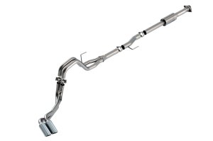 Ford F-150 Performance Exhaust - Dual Side Exit - Borla - ATAK Cat Back - Bright Chrome - `21-`25