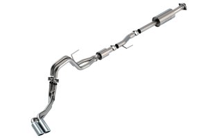 Ford F-150 Performance Exhaust - Dual Side Exit - Borla - Cat Back S-Type - Chrome - `21-`25