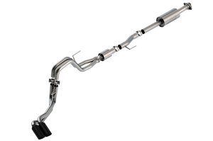 Ford F-150 Performance Exhaust - Dual Side Exit - Borla - Cat Back S-Type - Black - `21-`25