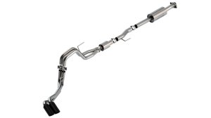 Ford F-150 Performance Exhaust - Dual Side Exit - Borla - Cat Back S-Type - Black - `21-`25