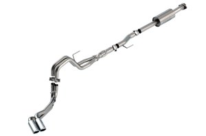 Ford F-150 Performance Exhaust - Dual Side Exit - Borla - Cat Back ATAK - Chrome - `21-`25