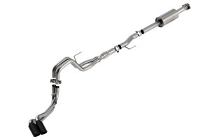 Ford F-150 Performance Exhaust - Dual Side Exit - Borla - Cat Back ATAK - Black Chrome - `21-`25