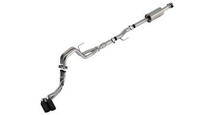 Ford F-150 Performance Exhaust - Dual Side Exit - Borla - Cat Back ATAK - Black Chrome - `21-`25 Ford F-150 Performance Exhaust - Dual Side Exit - Borla - Cat Back ATAK - Black Chrome - `21-`25
