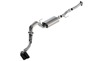Ford F-150 Performance Exhaust - Dual Side Exit - Borla - Cat Back S-Type - Black Chrome - `21-`25