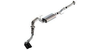 Ford F-150 Performance Exhaust - Dual Side Exit - Borla - Cat Back S-Type - Black Chrome - `21-`25