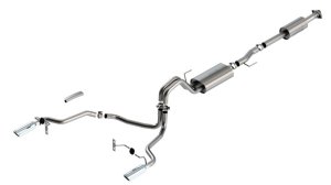 Ford F-150 Performance Exhaust - Rear - Borla - Cat Back S-Type - Chrome - `21-`25