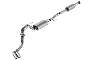 Ford F-150 Performance Exhaust - Dual Side Exit - Borla - ATAK Cat Back - Chrome - `21-`25