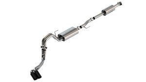 Ford F-150 Performance Exhaust - Rear - Borla - Cat Back ATAK - Black Chrome - `21-`25