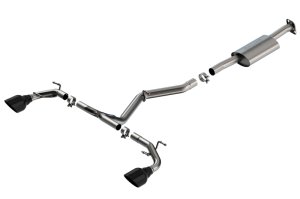 Subaru BRZ Performance Exhaust - Borla - Cat Back - S-Type - Black Chrome - `22-`25