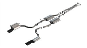 Dodge Charger Performance Exhaust - Borla - ATAK Cat Back - Black Chrome - `19-`23