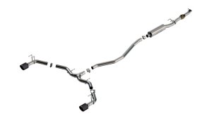 Honda Civic Si Performance Exhaust - Borla - Cat Back, Single Rear Exit, S-Type - Carbon Fiber - `22-`25