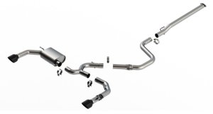 Hyundai Elantra N Performance Exhaust - Borla - ATAK Cat-Back with Active Exhaust Valve - Black Chrome - `22-`25 Hyundai Elantra N Performance Exhaust - Borla - ATAK Cat-Back with Active Exhaust Valve - Black Chrome - `22-`25