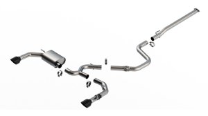 Hyundai Elantra N Performance Exhaust - Borla - ATAK Cat-Back with Active Exhaust Valve - Black Chrome - `22-`25